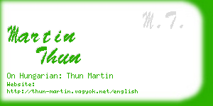 martin thun business card